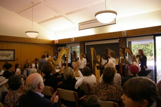 Suzuki harp students performing near Chicago