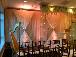 harpist, Concorde Banquets weddings and receptions Kildeer, IL